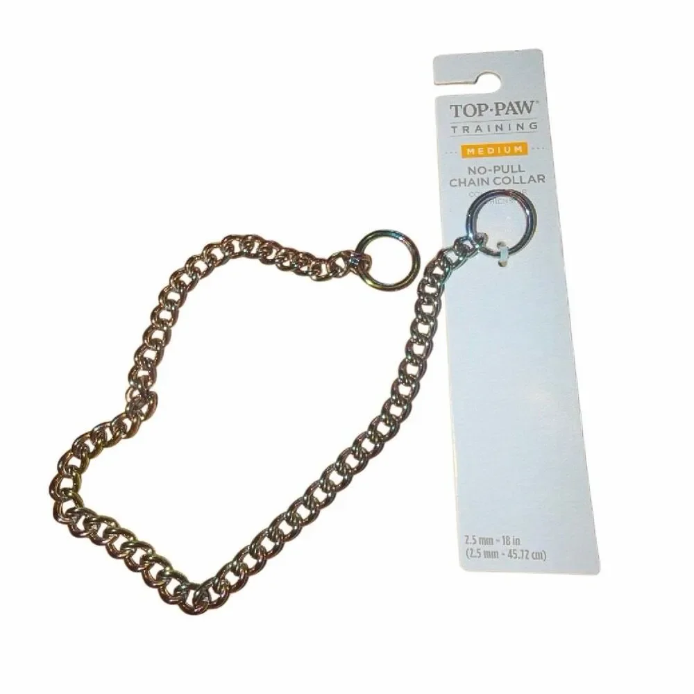 Training “no pull chain collar” dog TOP PAW “ ombré iridescent size medium 2.5mm